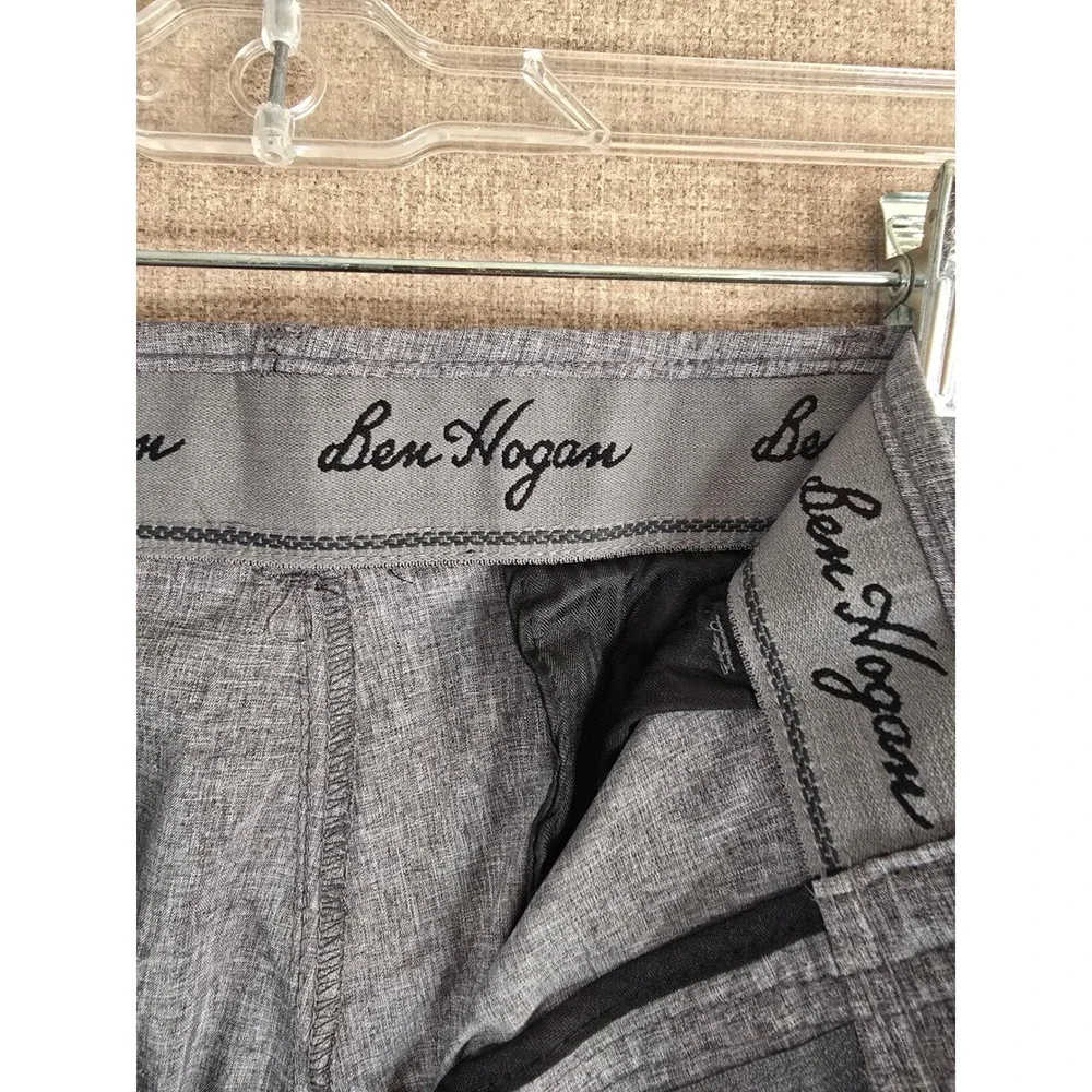 Ben Hogan Performance Mens Grey Heather Golf Pants 36x32Stretch Moisture Wicking
